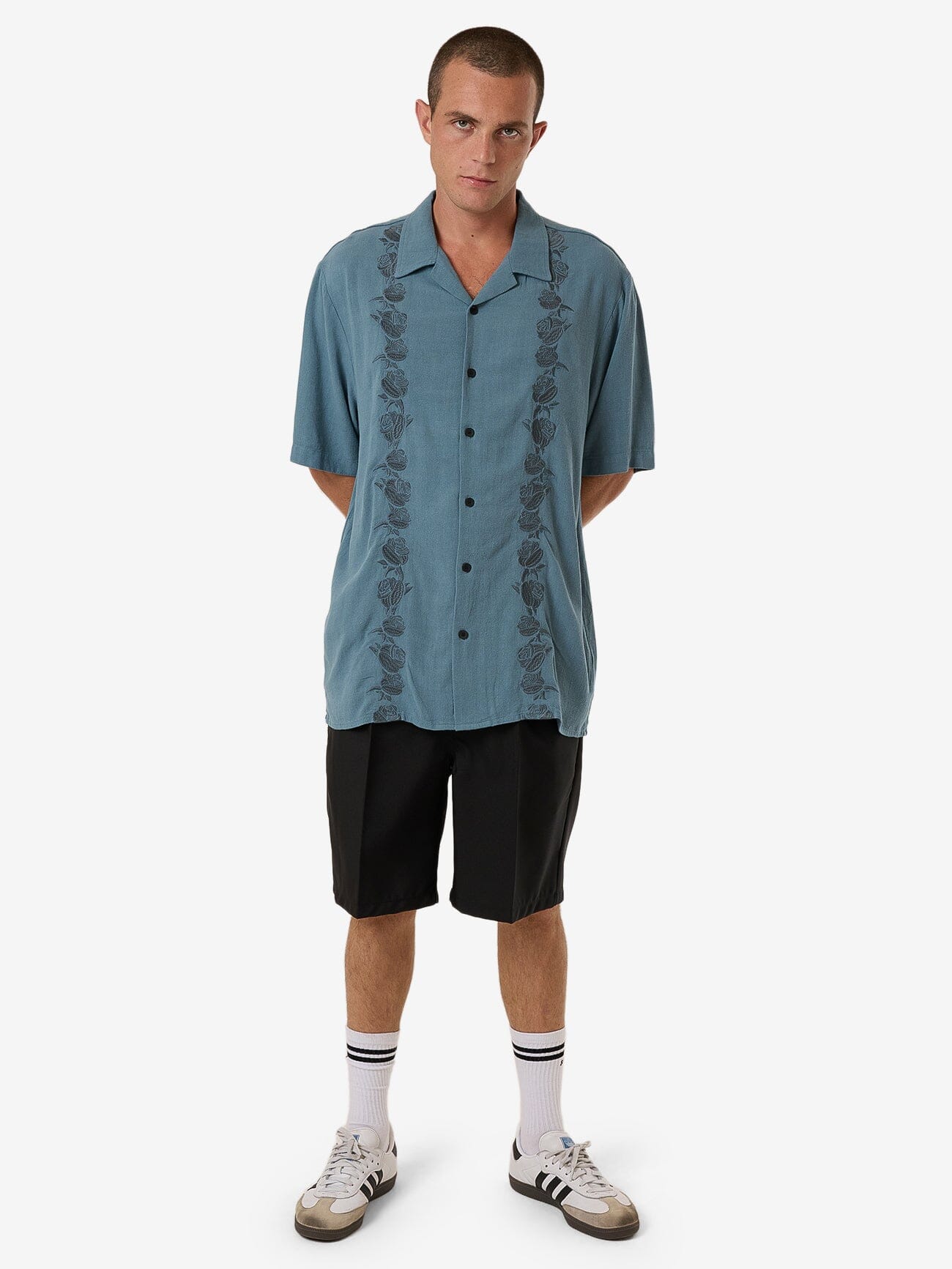 All Relatable Bowling Shirt - Stormy Sea XS