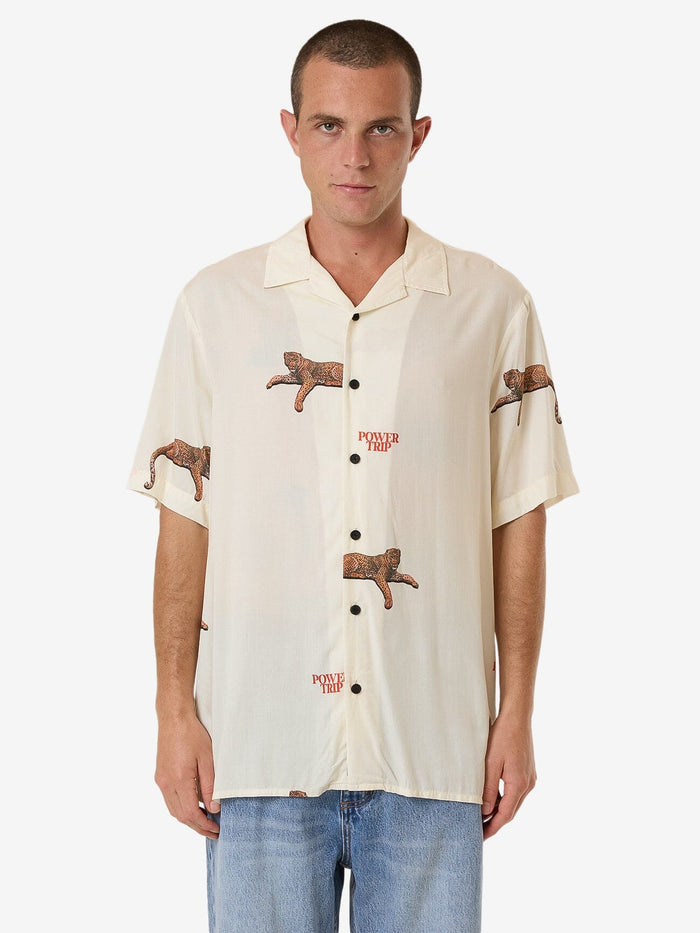 Power Trip Bowling Shirt - Heritage White XS