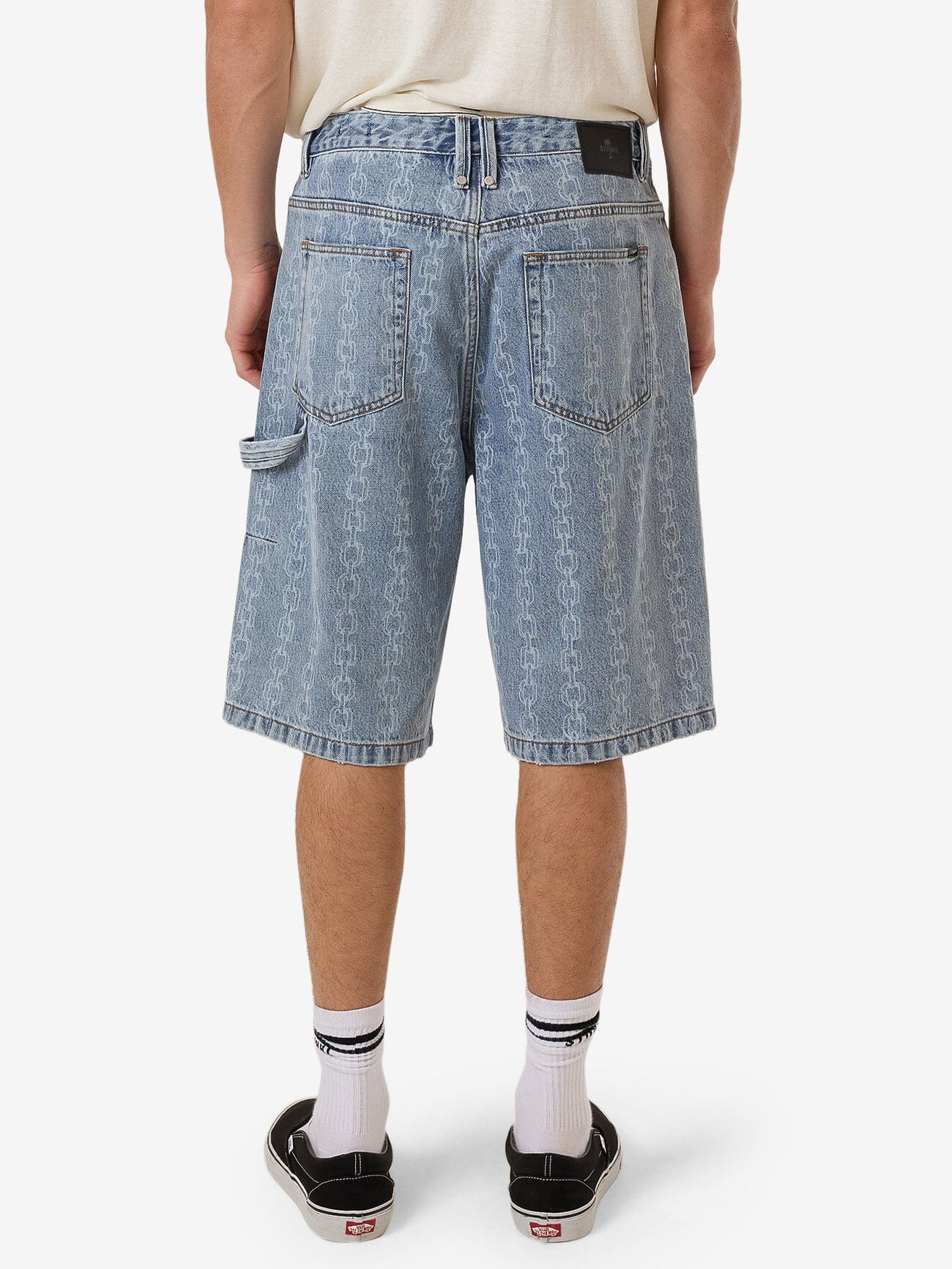 Chain Reaction Big Slacker Denim Short - Faded Rinse Indigo 28