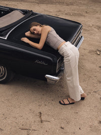 Pieces Billie Low Rise Baggy Jean - Alabaster