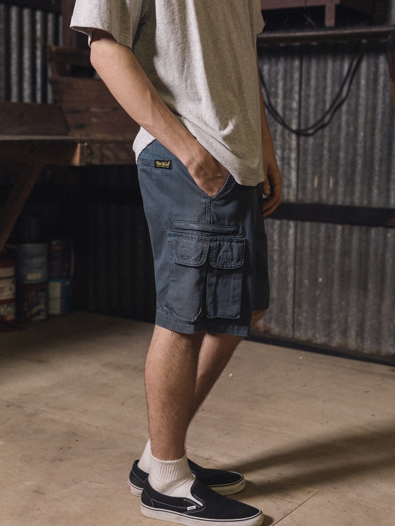 Slacker Union Cargo Short - Dark Slate