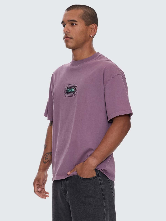 It's In The Cards Box Fit Oversize Tee - Vintage Mauve XS