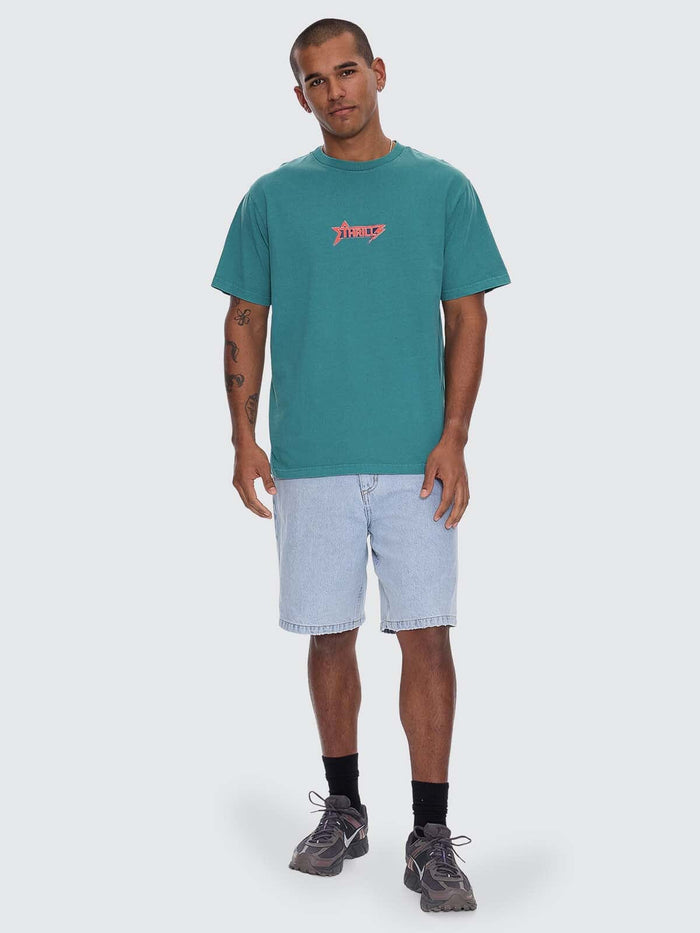 Heavy Static Merch Fit Tee - New Teal XS