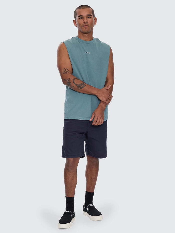 Minimal Thrills Merch Fit Muscle Tee - Green Coast XS