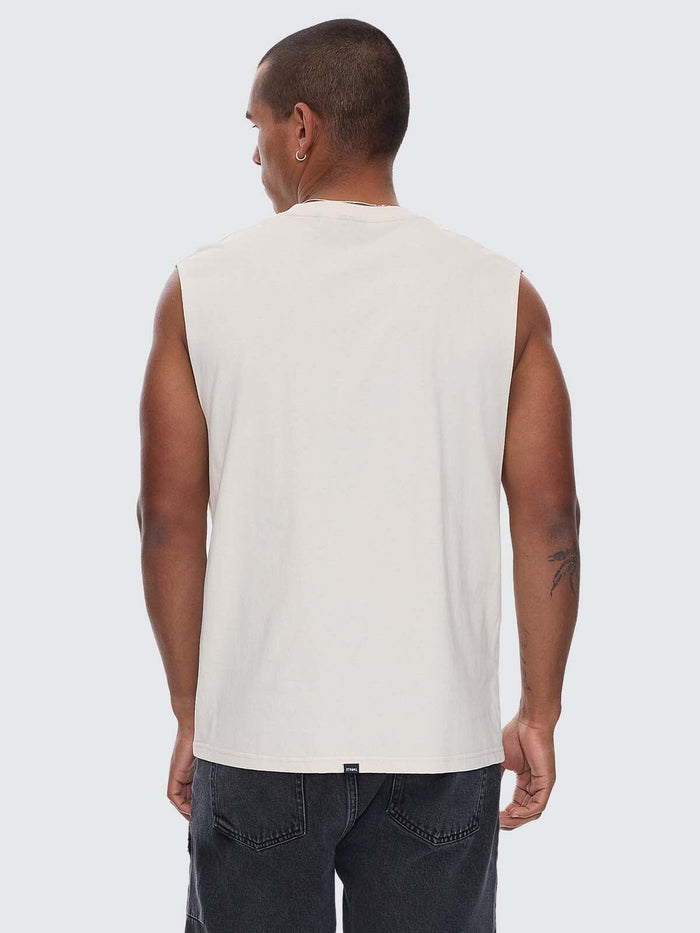 A Haven For The Restless Merch Fit Muscle Tee - Heritage White XS
