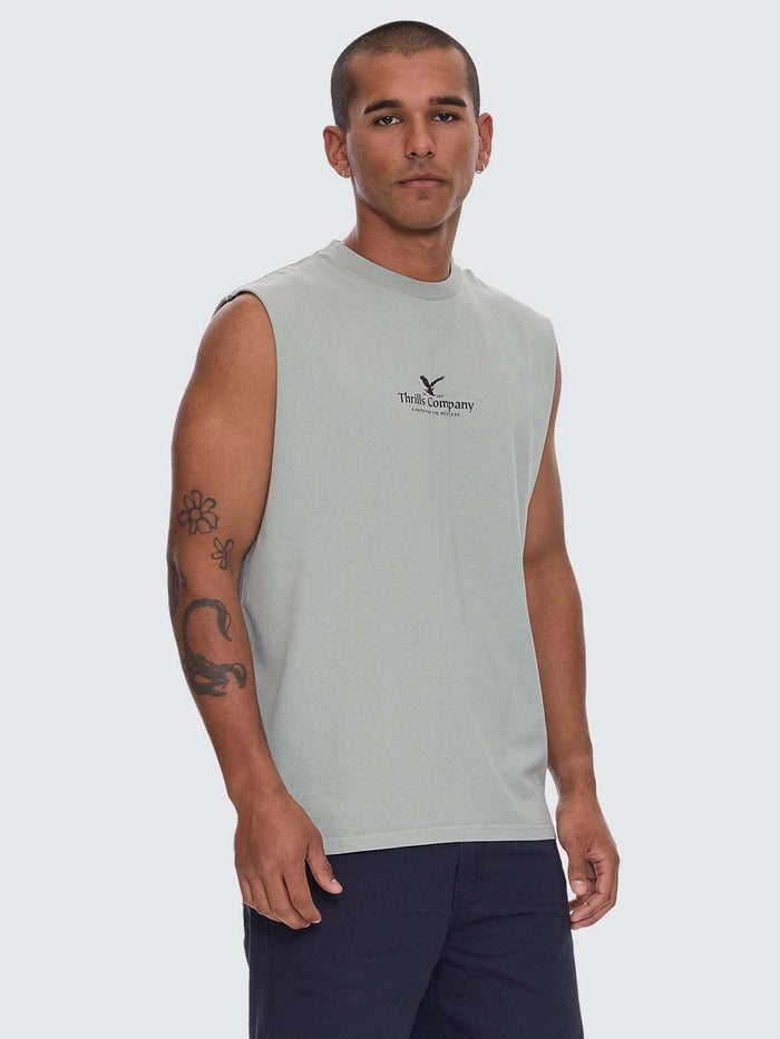 A Haven For The Restless Merch Fit Muscle Tee - Dirty Sage XS