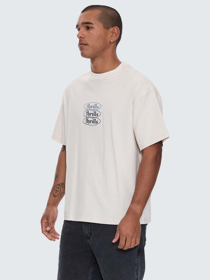 Crystal Clear Box Fit Oversize Tee - Heritage White XS
