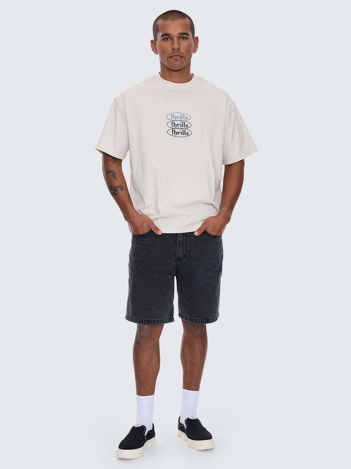 Crystal Clear Box Fit Oversize Tee - Heritage White XS