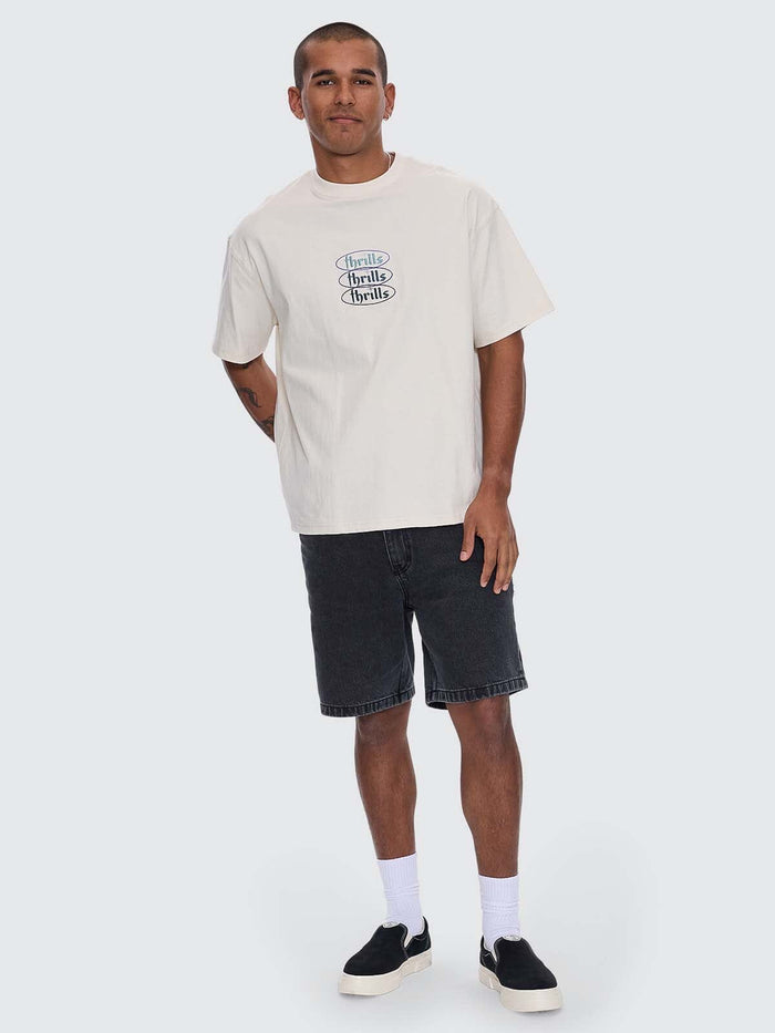 Crystal Clear Box Fit Oversize Tee - Heritage White XS