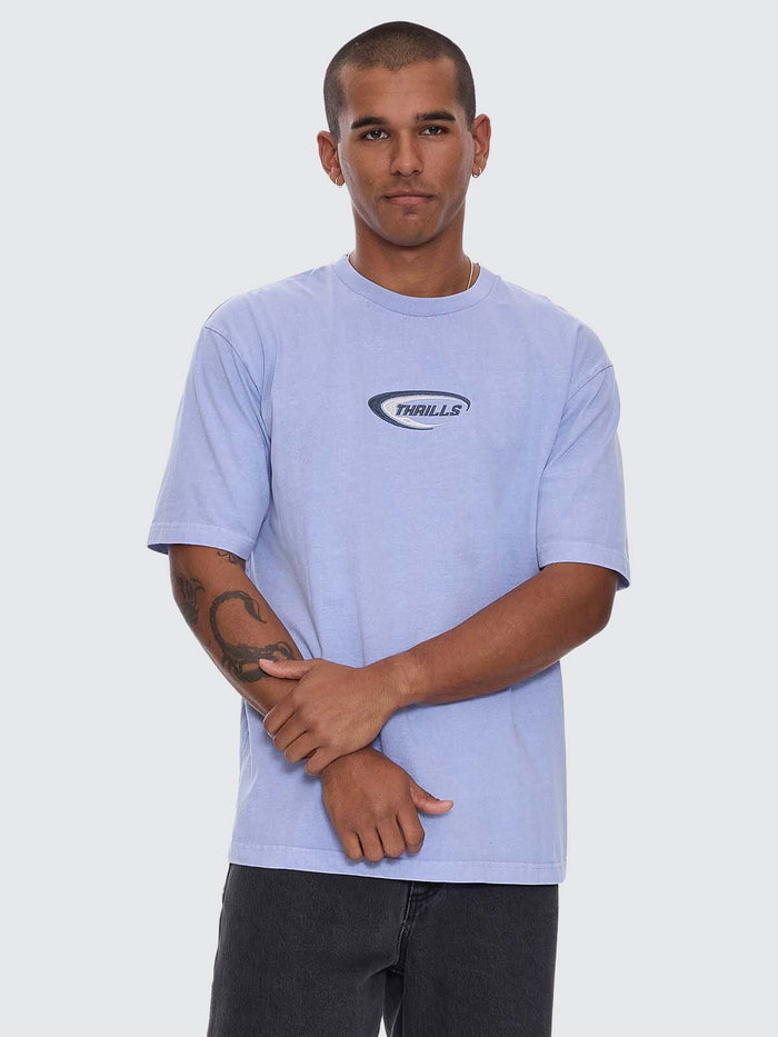 Fusion Oversize Fit Tee - Cornflower Blue XS