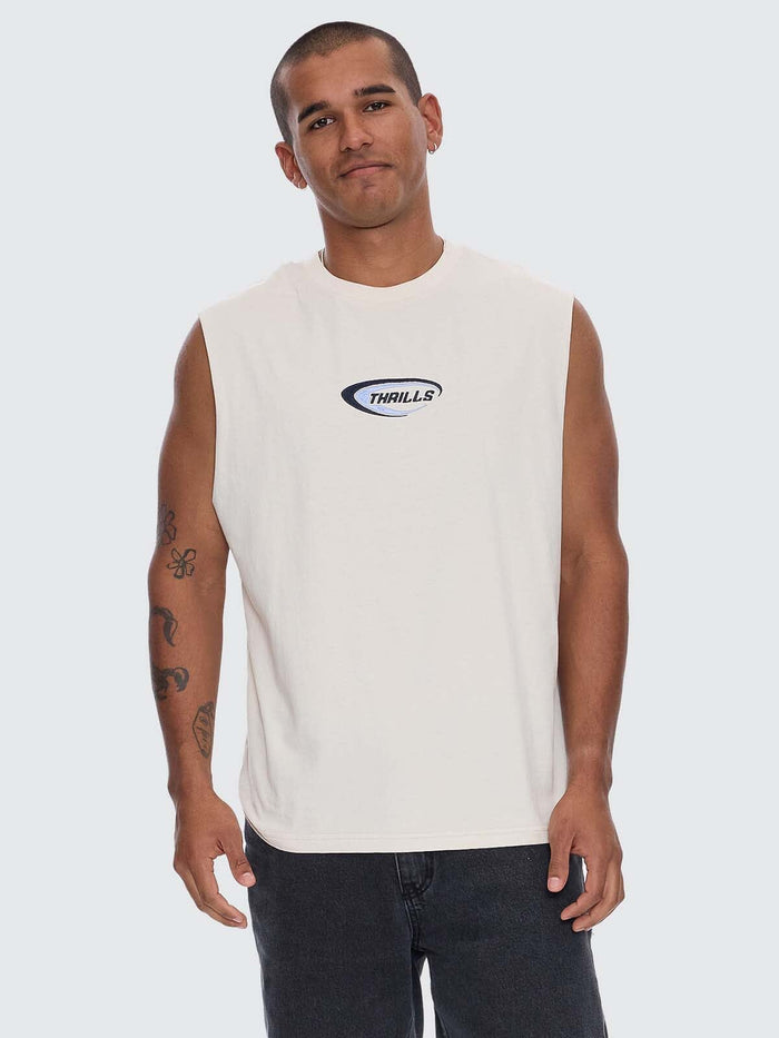 Fusion Merch Fit Muscle Tee - Heritage White XS