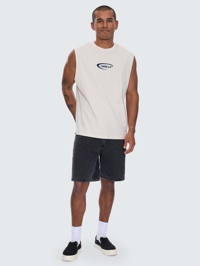 Fusion Merch Fit Muscle Tee - Heritage White XS