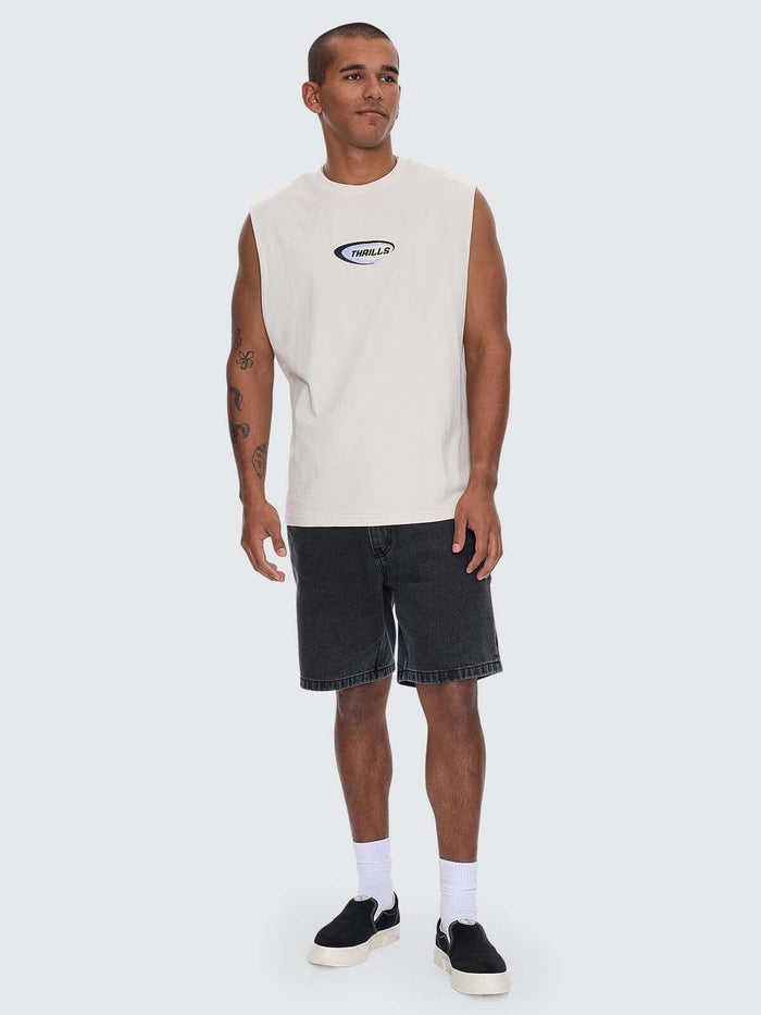 Fusion Merch Fit Muscle Tee - Heritage White XS