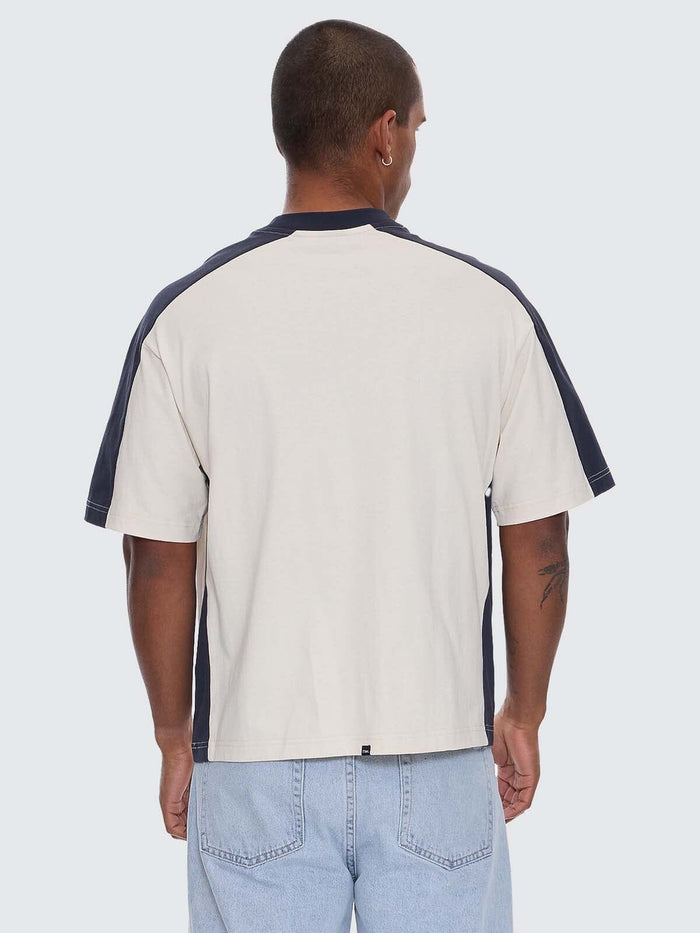 Fusion Panel Box Fit Oversize Cropped Tee - Heritage White XS