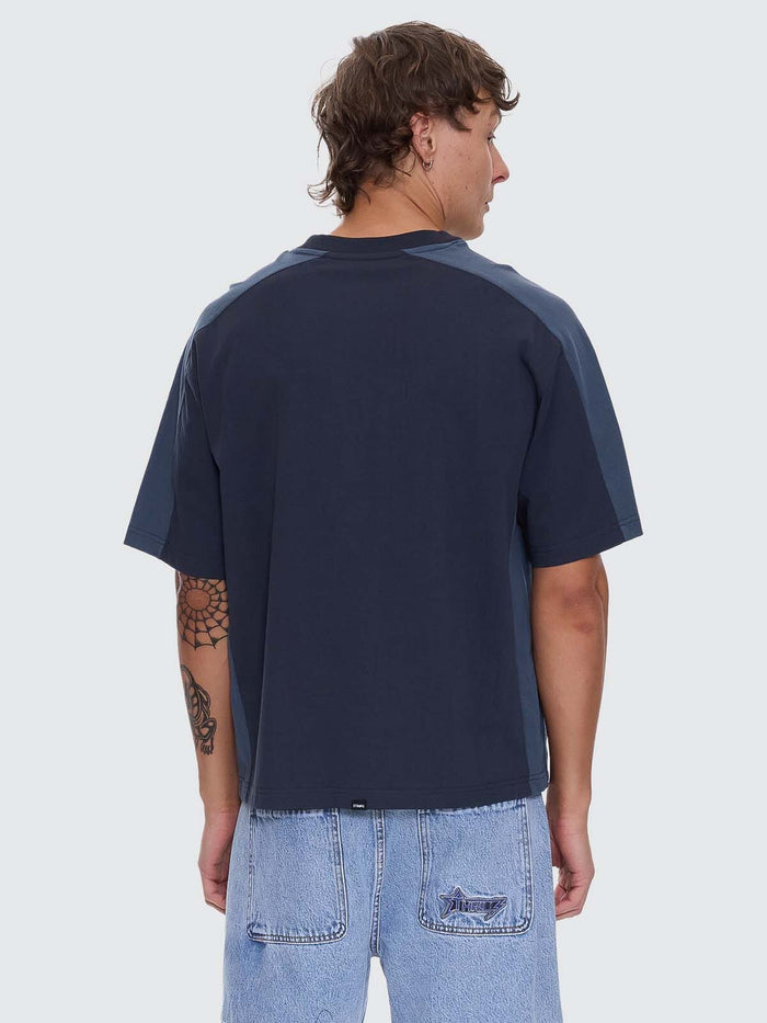 Fusion Panel Box Fit Oversize Cropped Tee - Total Eclipse XS