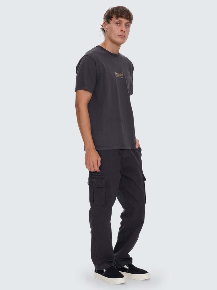 Thrills Workwear Embro Merch Fit Tee - Dark Charcoal XS