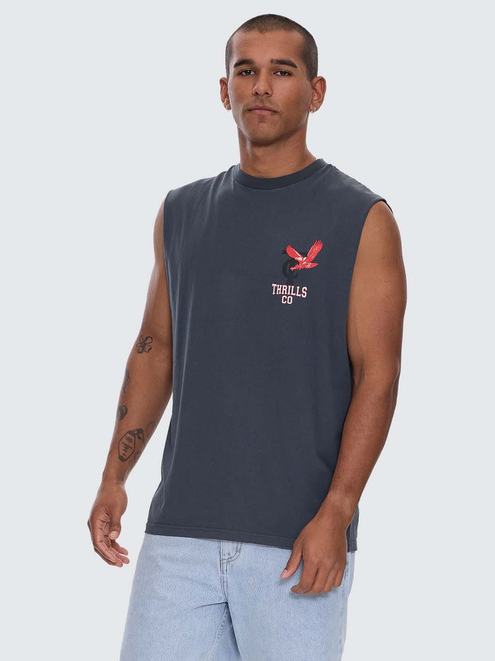 Wonder World Merch Fit Muscle Tee - Ebony XS