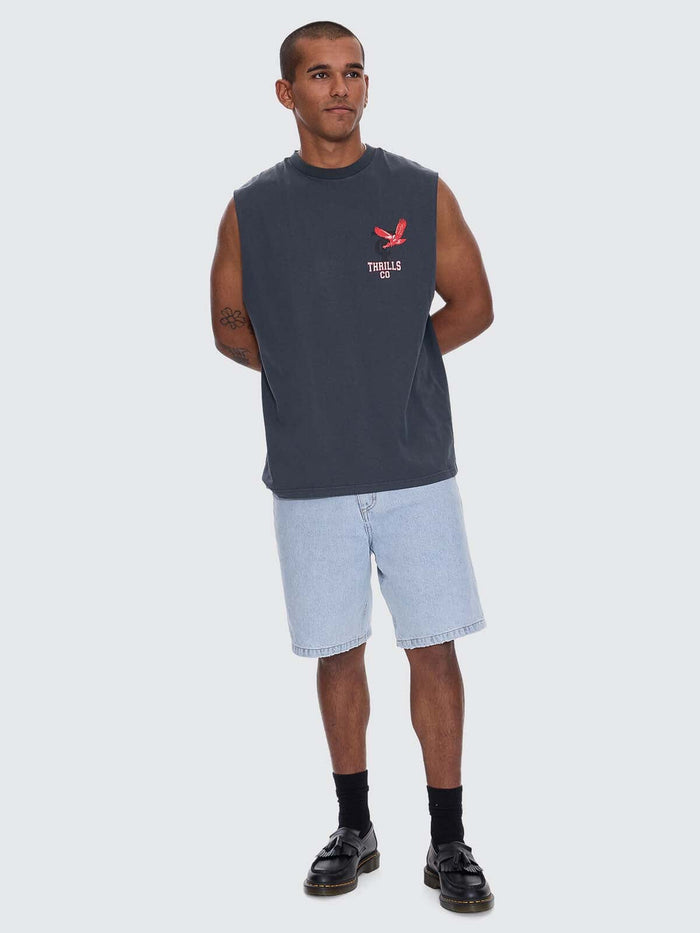 Wonder World Merch Fit Muscle Tee - Ebony XS