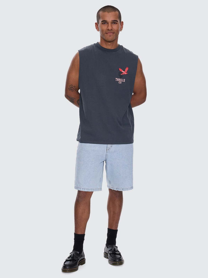 Wonder World Merch Fit Muscle Tee - Ebony XS