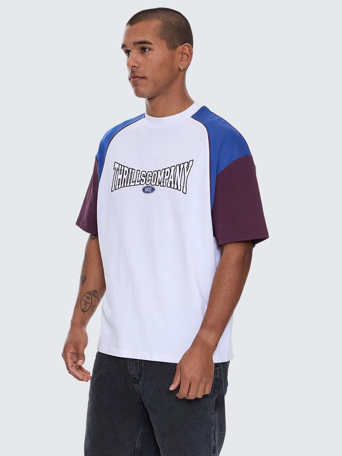Stakes Are High Box Fit Oversize Tee - White - Fig XS