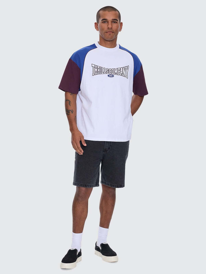 Stakes Are High Box Fit Oversize Tee - White - Fig XS