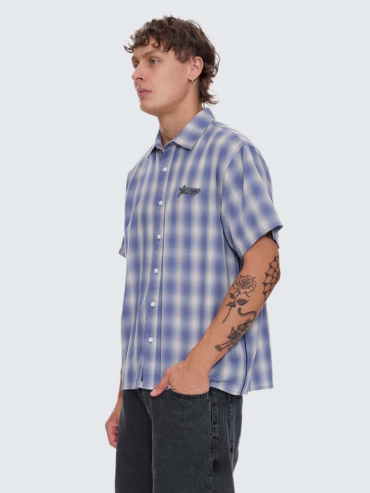 Heavy Static Short Sleeve Cropped Shirt - Royal Cream XS