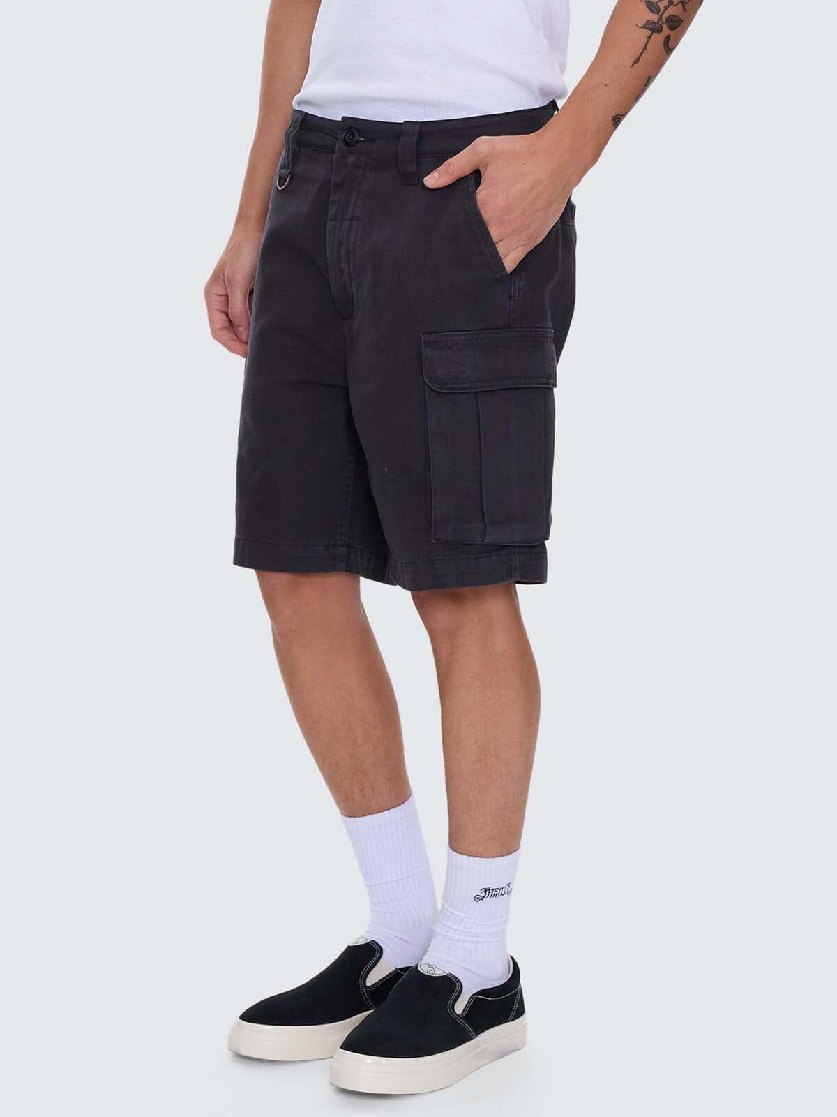 Slacker Union Relaxed Cargo Short - Dark Charcoal 28