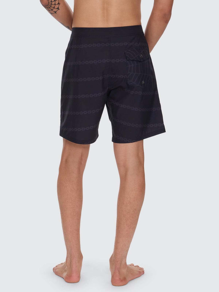 Once Bitten Twice Shy Boardshort - Black 28