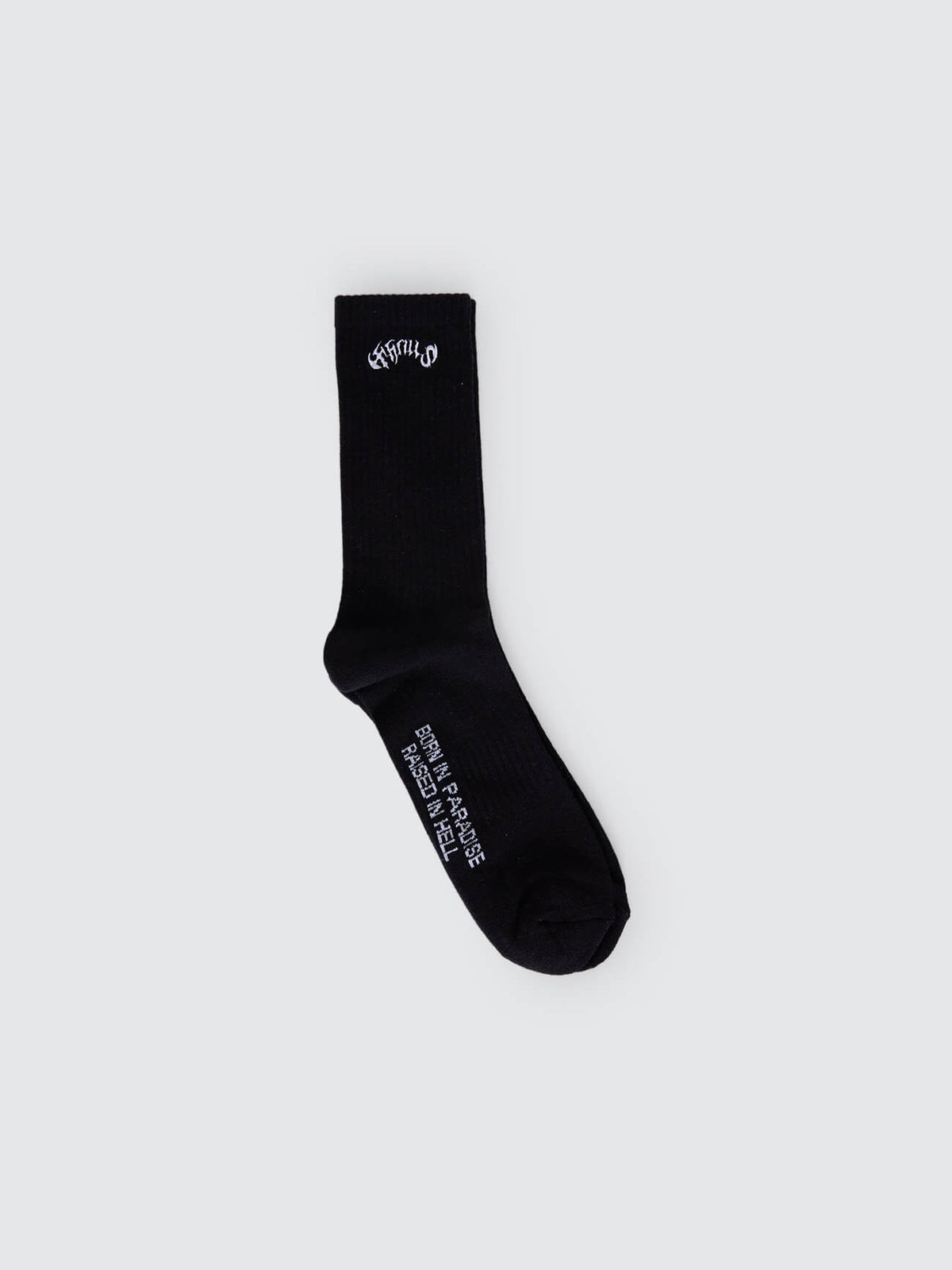 Staggered 3 Pack Sock - Poinciana - White - Black One Size