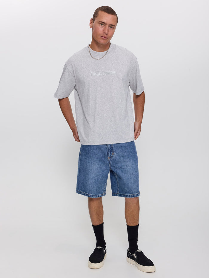 Primitive Thrills Box Crop Tee - Snow Marle XS