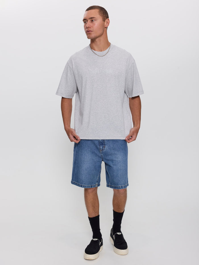 Primitive Thrills Box Crop Tee - Snow Marle XS