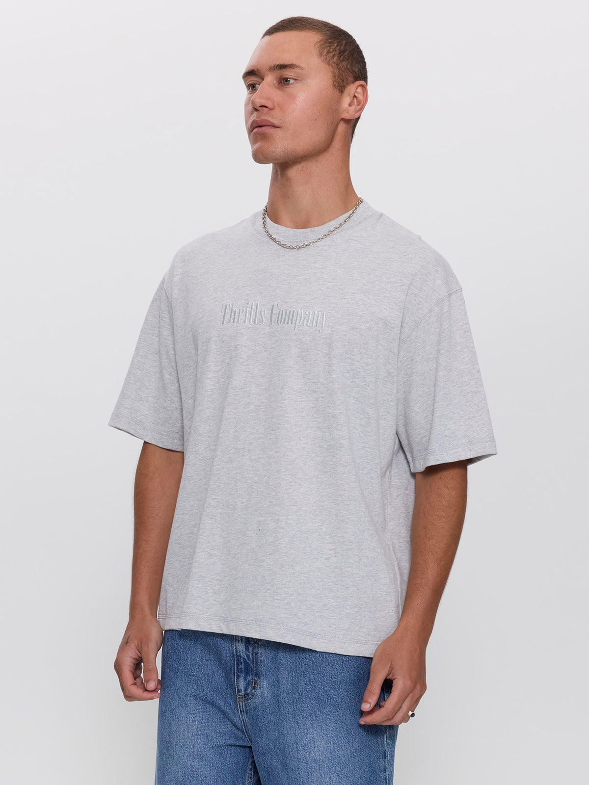 Primitive Thrills Box Crop Tee - Snow Marle XS