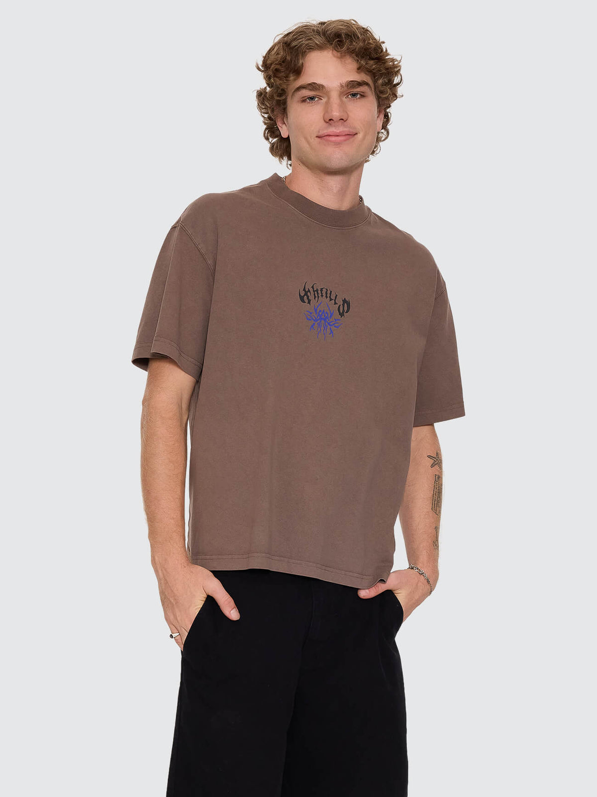 Staggered Box Crop Tee - Falcon XS
