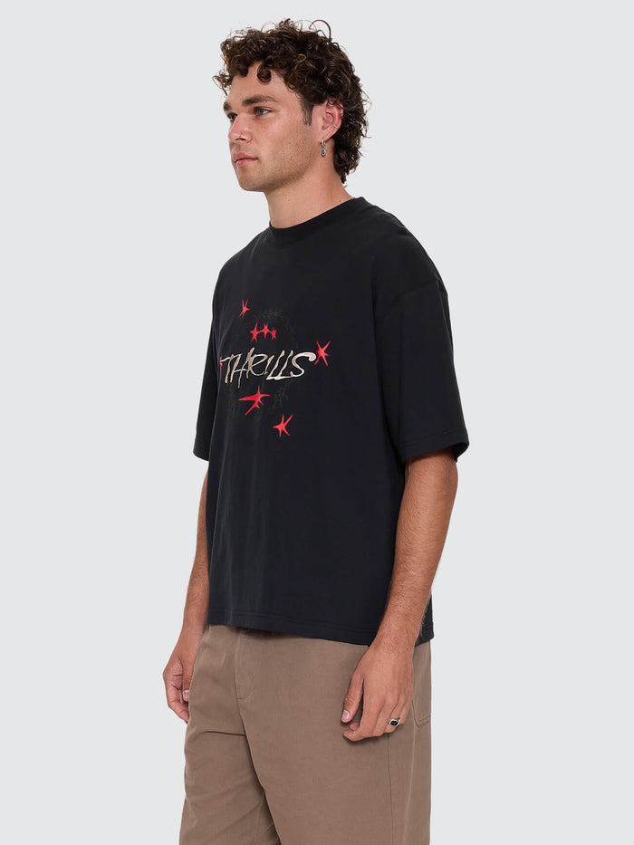 Heater Box Crop Tee - Washed Black XS