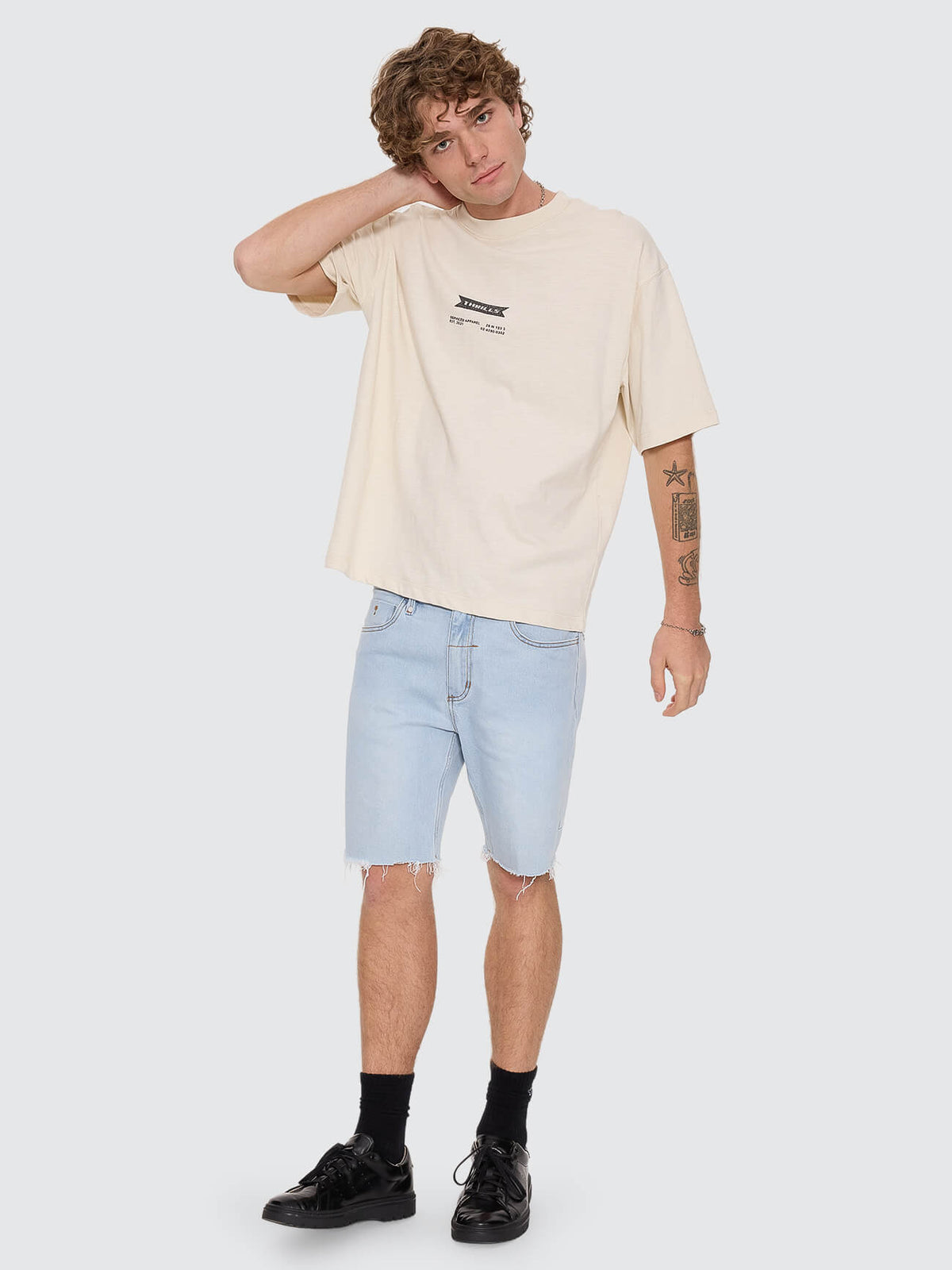 Serviced Box Crop Tee - Heritage White XS