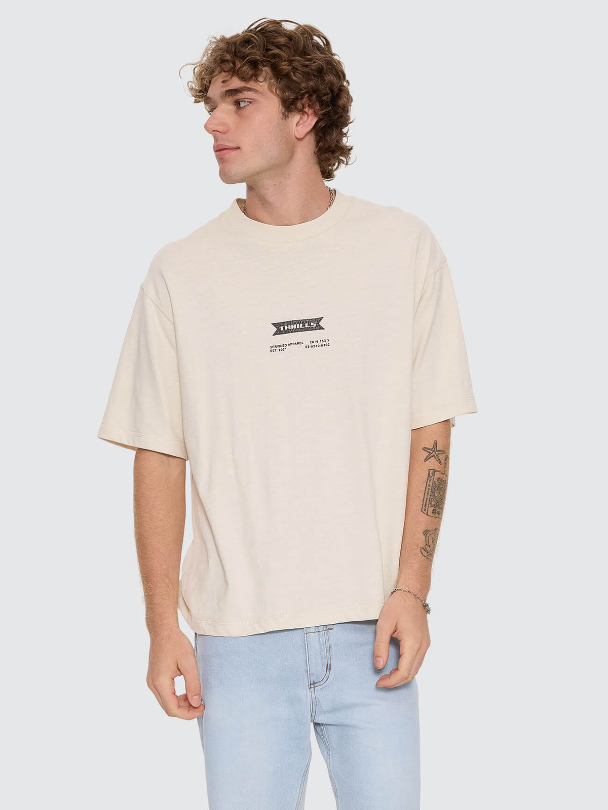 Serviced Box Crop Tee - Heritage White XS