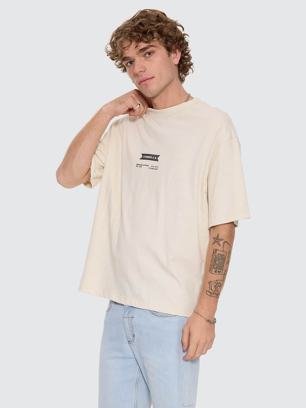 Serviced Box Crop Tee - Heritage White XS
