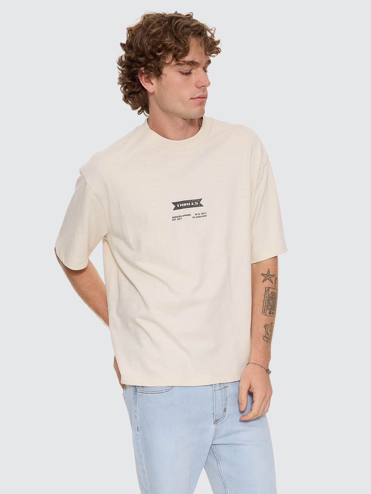 Serviced Box Crop Tee - Heritage White XS