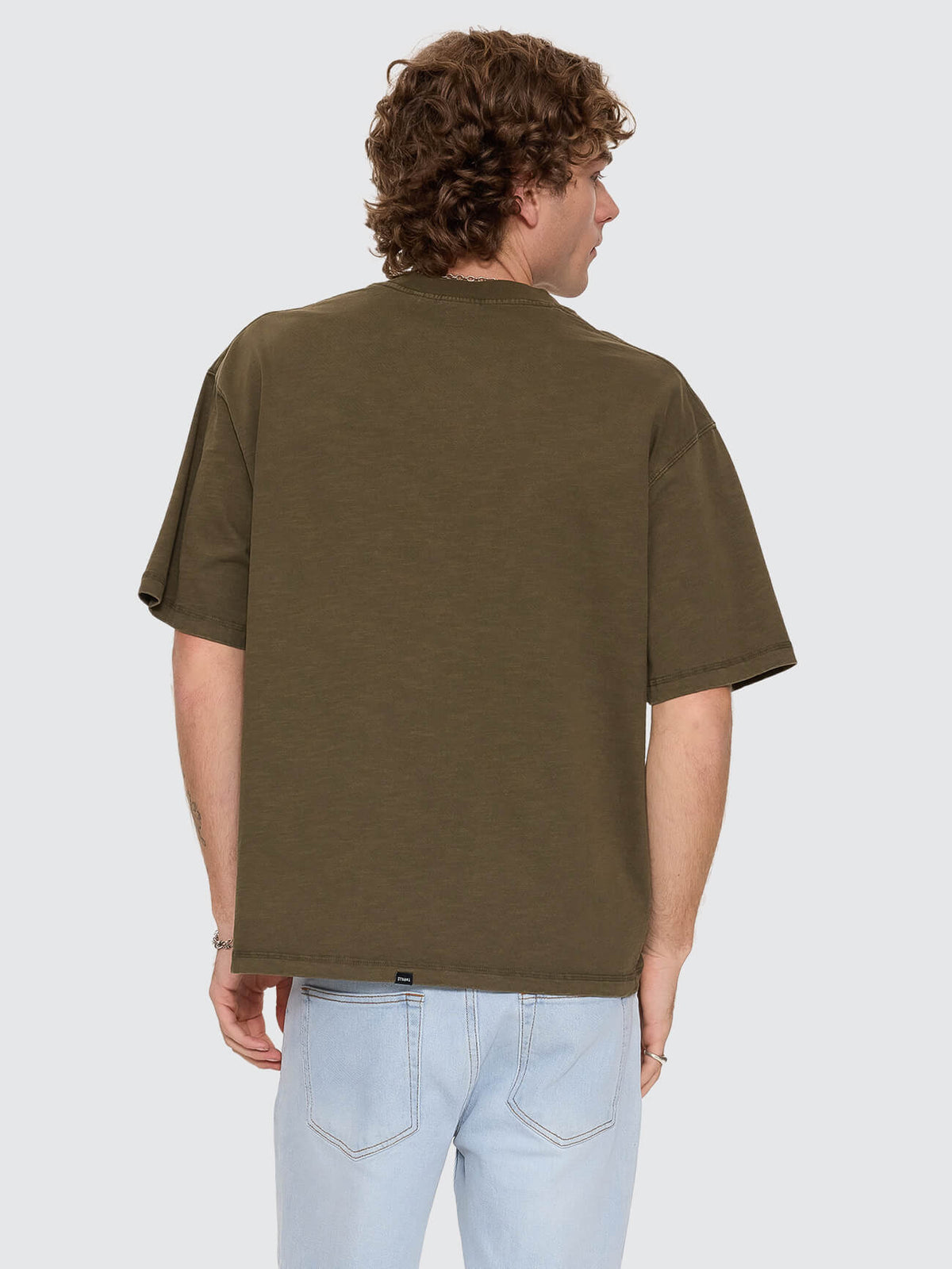 Serviced Box Crop Tee - Military XS