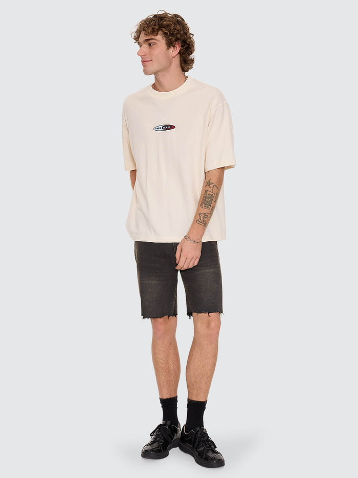 Mad Dogs Embro Box Crop Tee - Unbleached XS