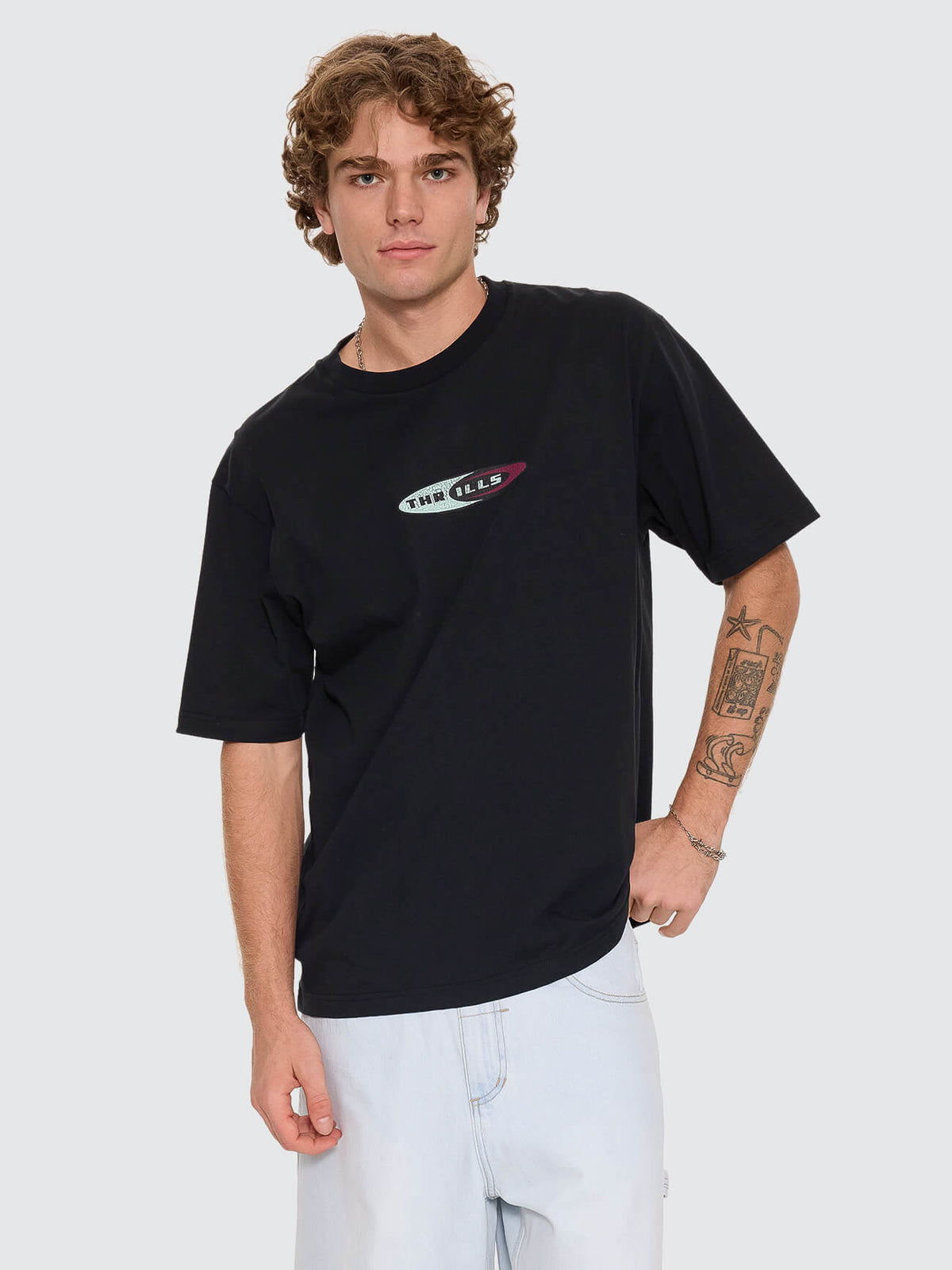 Mad Dogs Oversize Fit Tee - Washed Black XS