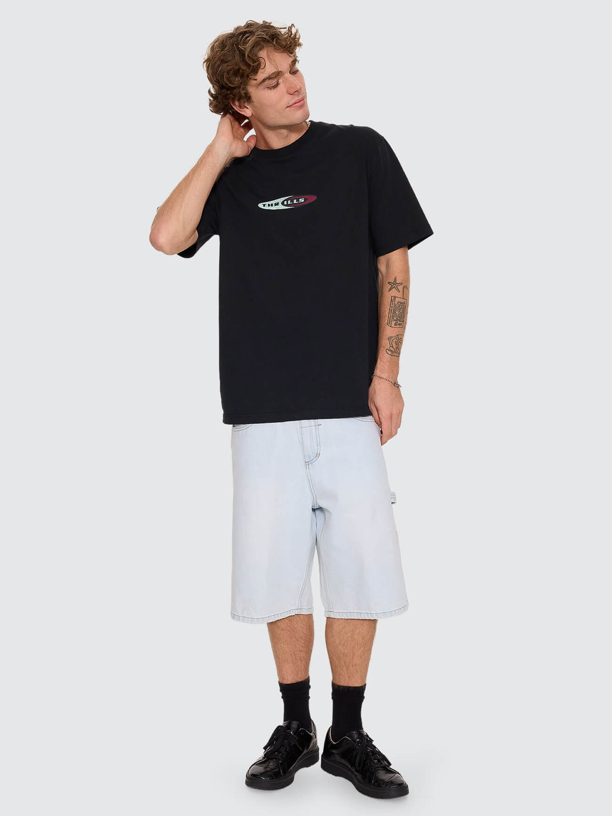 Mad Dogs Oversize Fit Tee - Washed Black XS