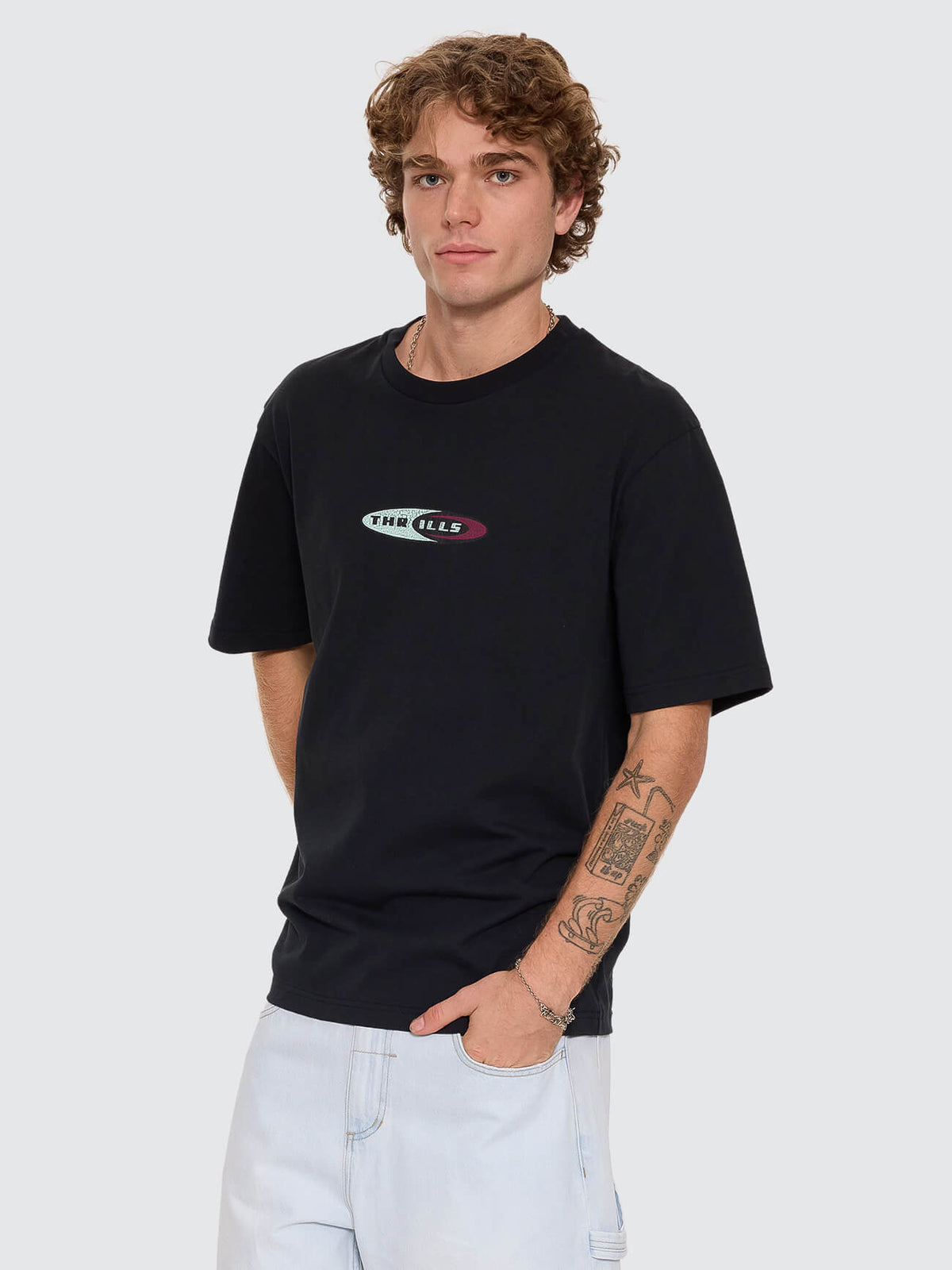 Mad Dogs Oversize Fit Tee - Washed Black XS