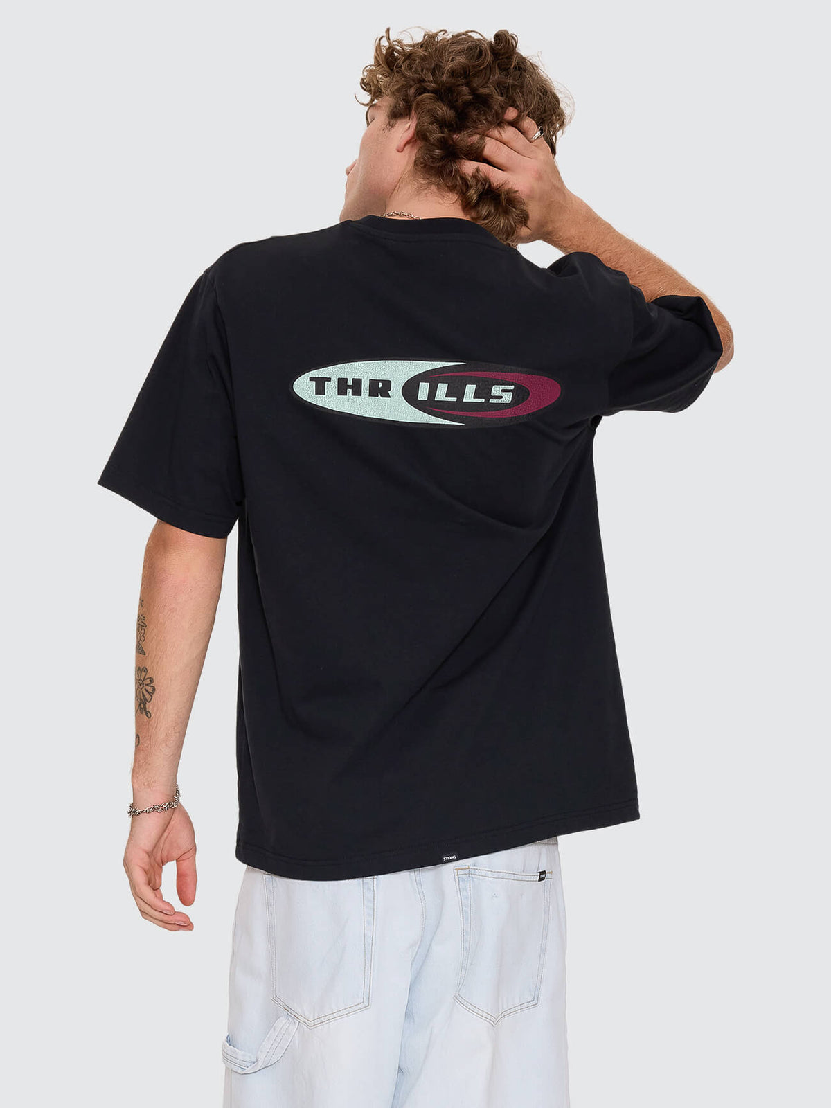 Mad Dogs Oversize Fit Tee - Washed Black XS