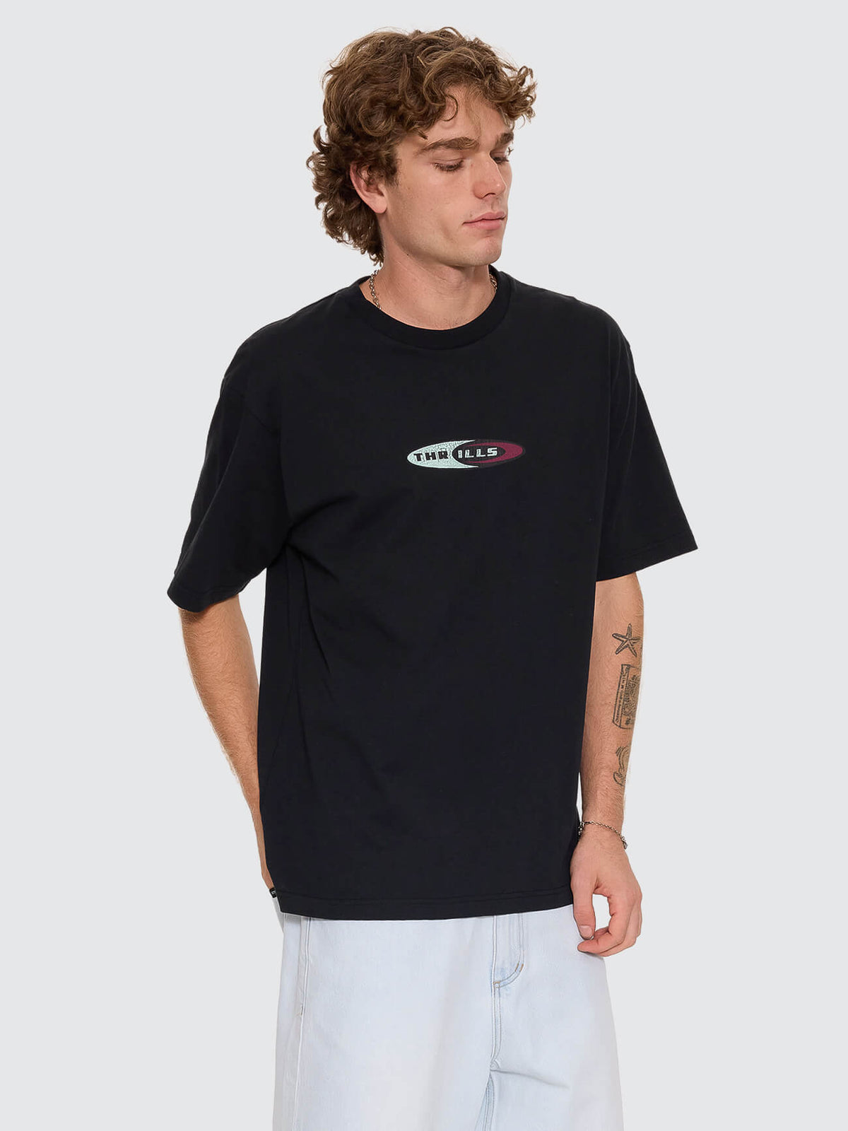Mad Dogs Oversize Fit Tee - Washed Black XS