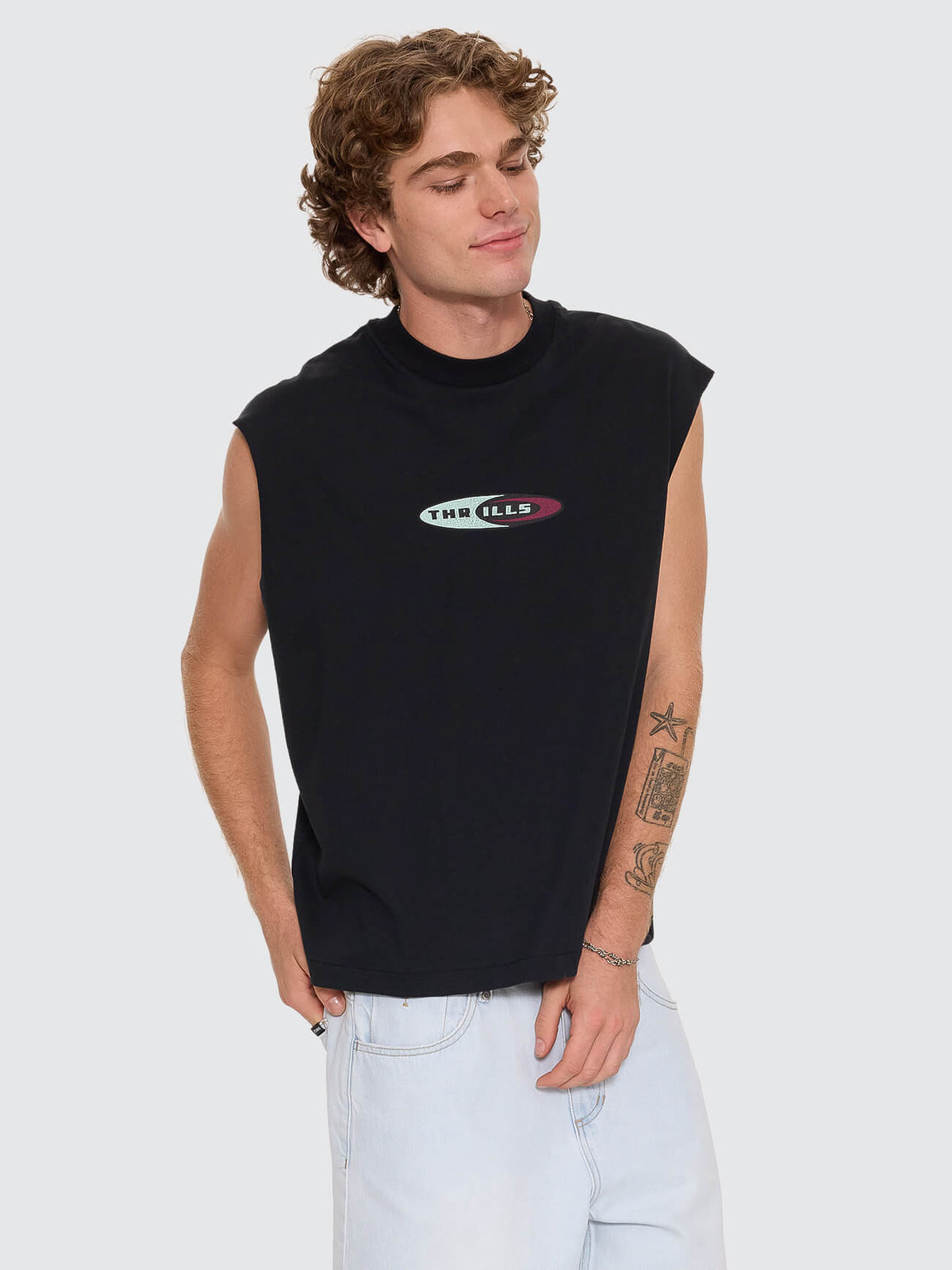 Mad Dogs Merch Fit Muscle Tee - Washed Black XS