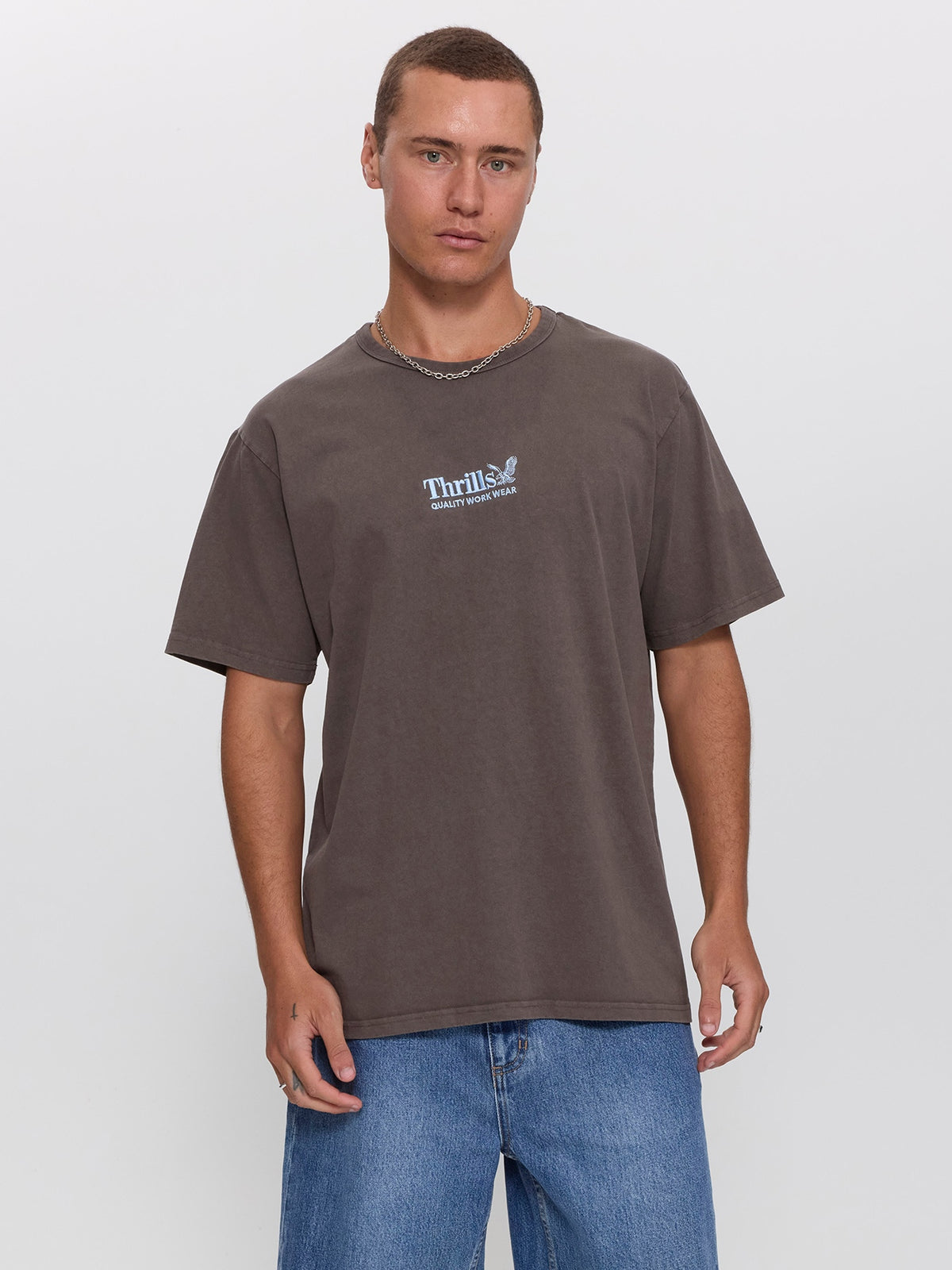 Thrills Workwear Embro Merch Fit Tee - Bungee Cord XS