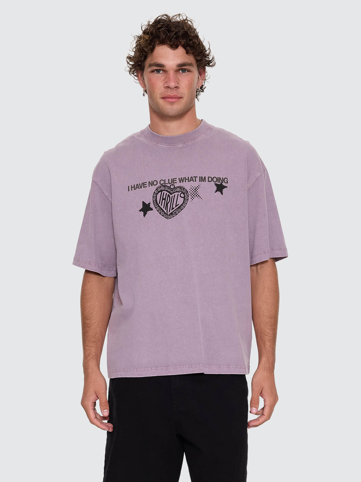 No Clue Box Crop Tee - Nirvana XS