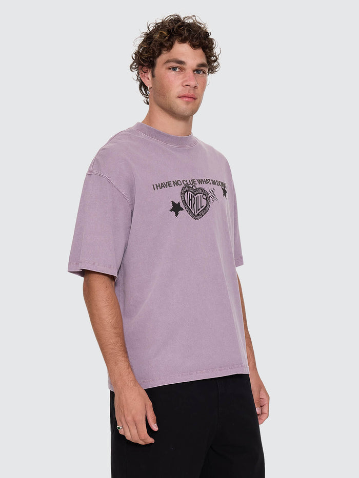 No Clue Box Crop Tee - Nirvana XS