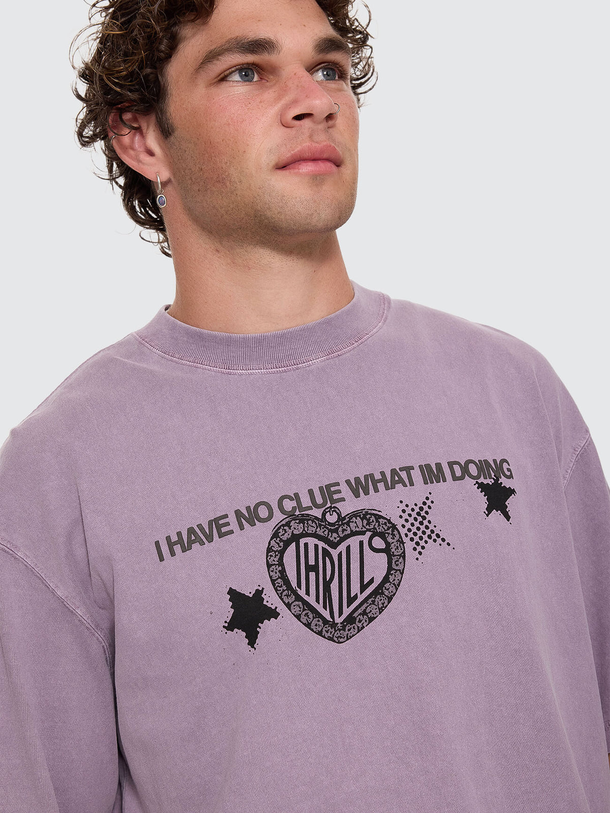 No Clue Box Crop Tee - Nirvana XS
